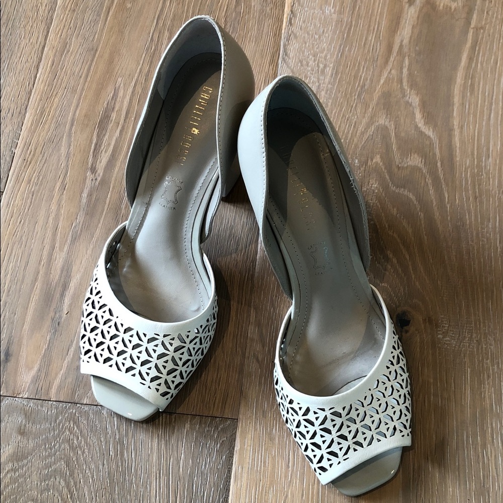 Capelli of New York Ivory Cut-Out Heels